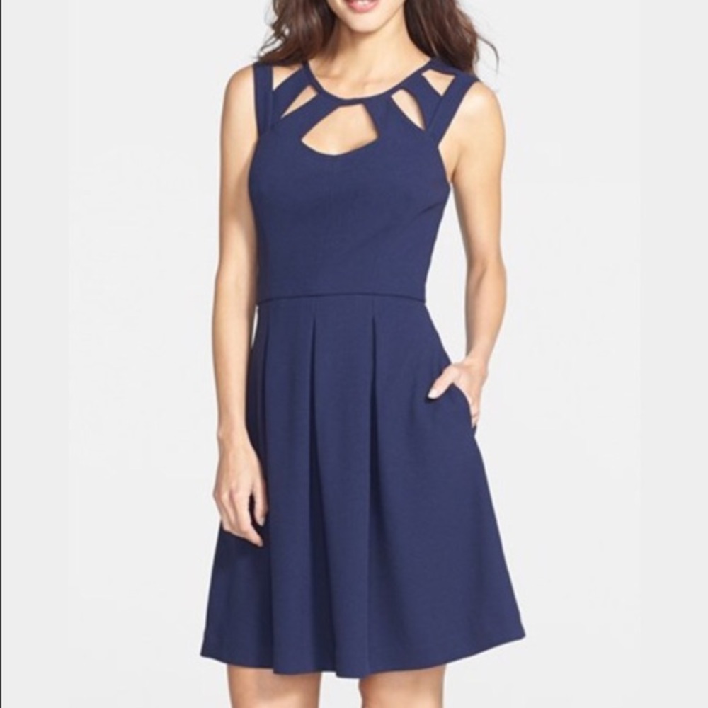 Betsey Johnson Navy Midi Dress